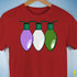 Genderqueer Pride Christmas Lights Premium Unisex T-Shirt - Red